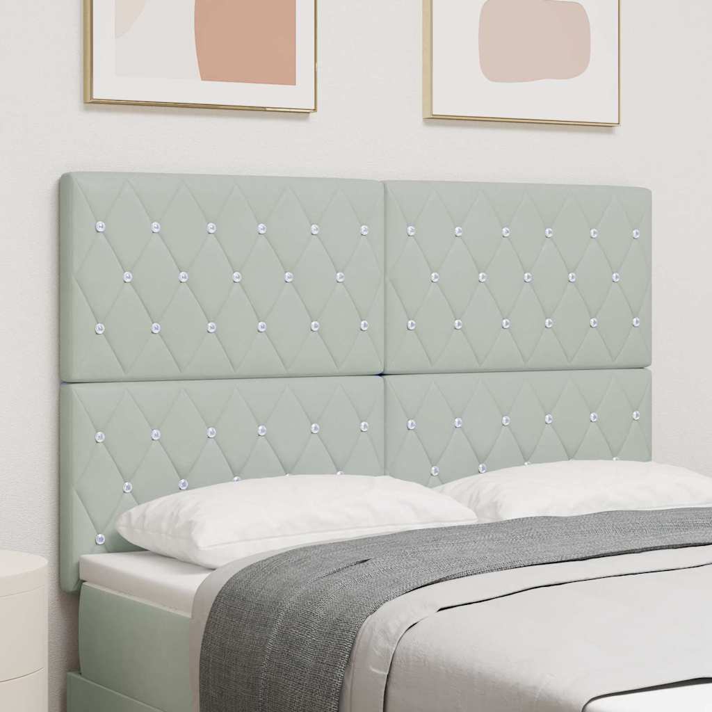 Testiera Grigio chiaro 144 cm Velluto