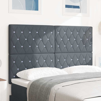 Testiera Grigio scuro 144 cm Velluto