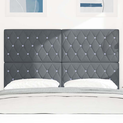 Testiera Grigio scuro 144 cm Velluto