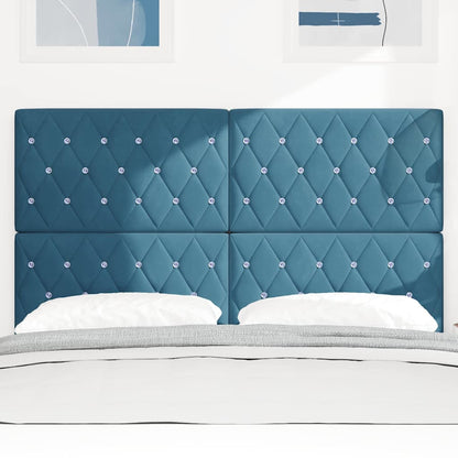 Testiera Blu Scuro 144 cm Velluto