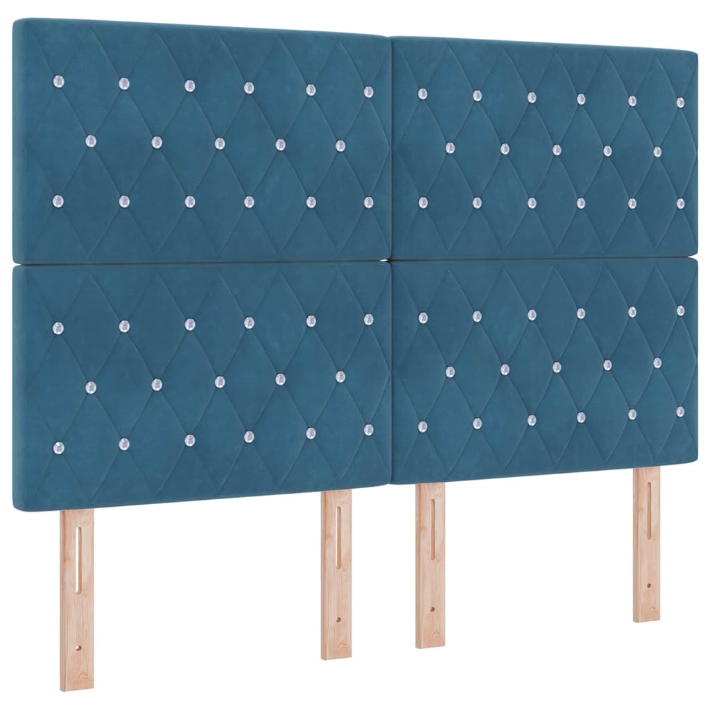 Testiera Blu Scuro 144 cm Velluto