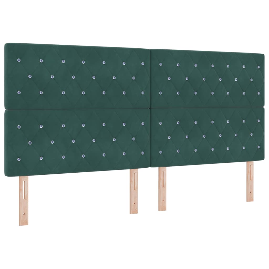 Testiera con testiera Verde Scuro 200 cm Pelle Sintetica