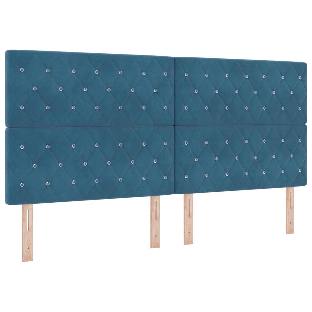 Testiera Blu Scuro 200 cm Velluto