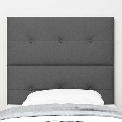 Testiera regolabile in altezza Grigio scuro 80 cm Tessuto