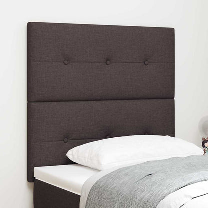 Testiera regolabile in altezza Marrone Scuro 90 cm Tessuto