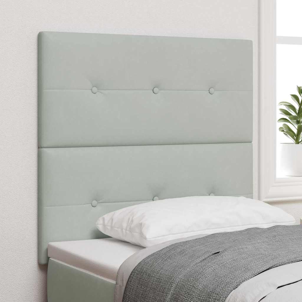 Testiera Grigio chiaro 90 cm Velluto