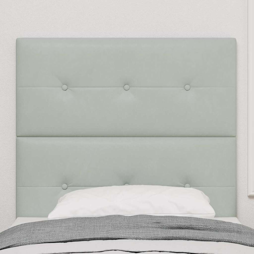 Testiera Grigio chiaro 90 cm Velluto