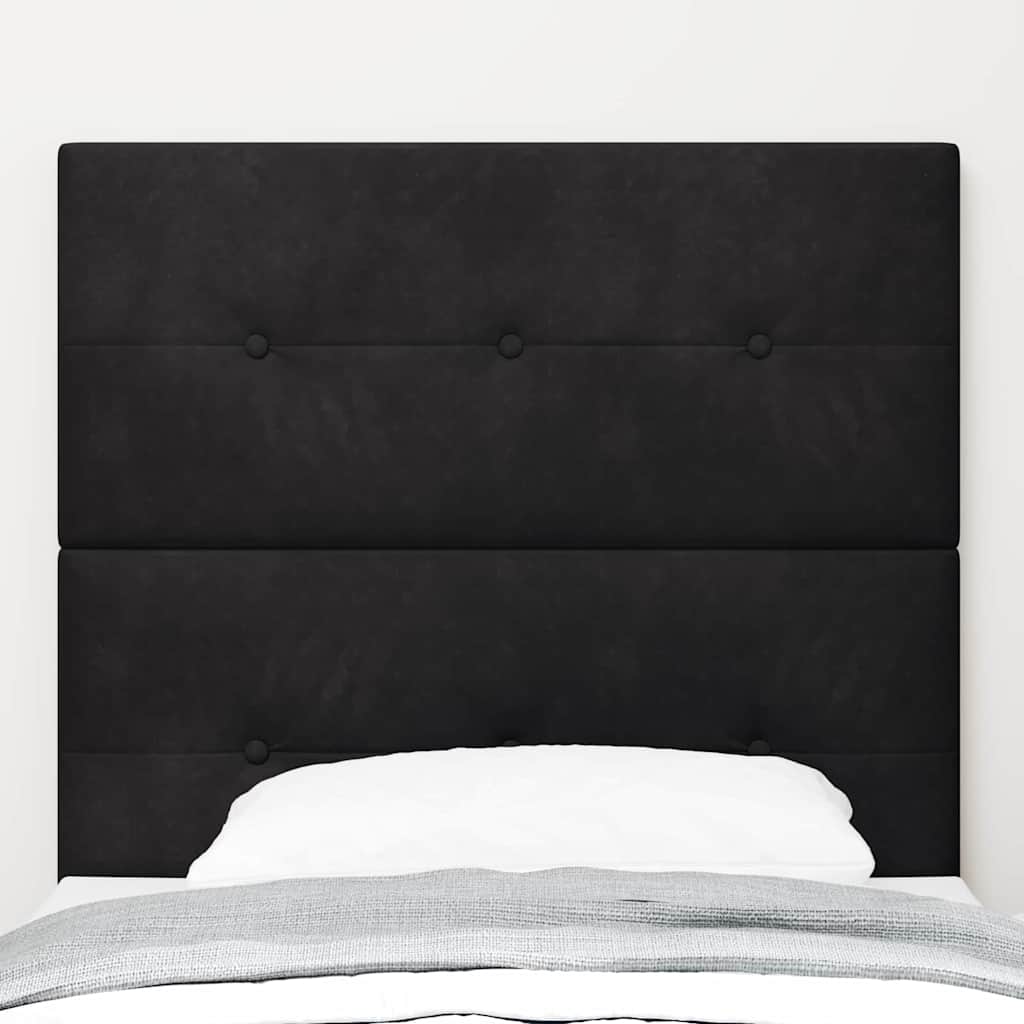 Testiera Nero 90 cm Velluto