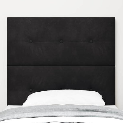 Testiera Nero 90 cm Velluto