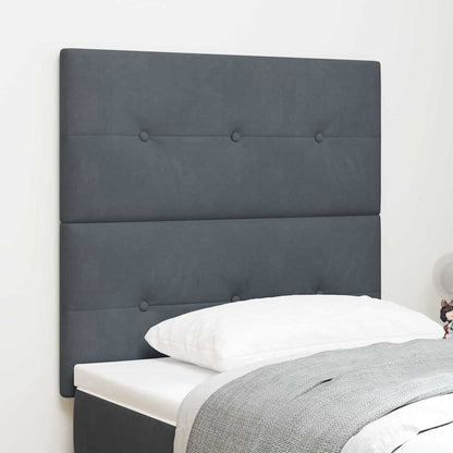 Testiera Grigio scuro 100 cm Velluto