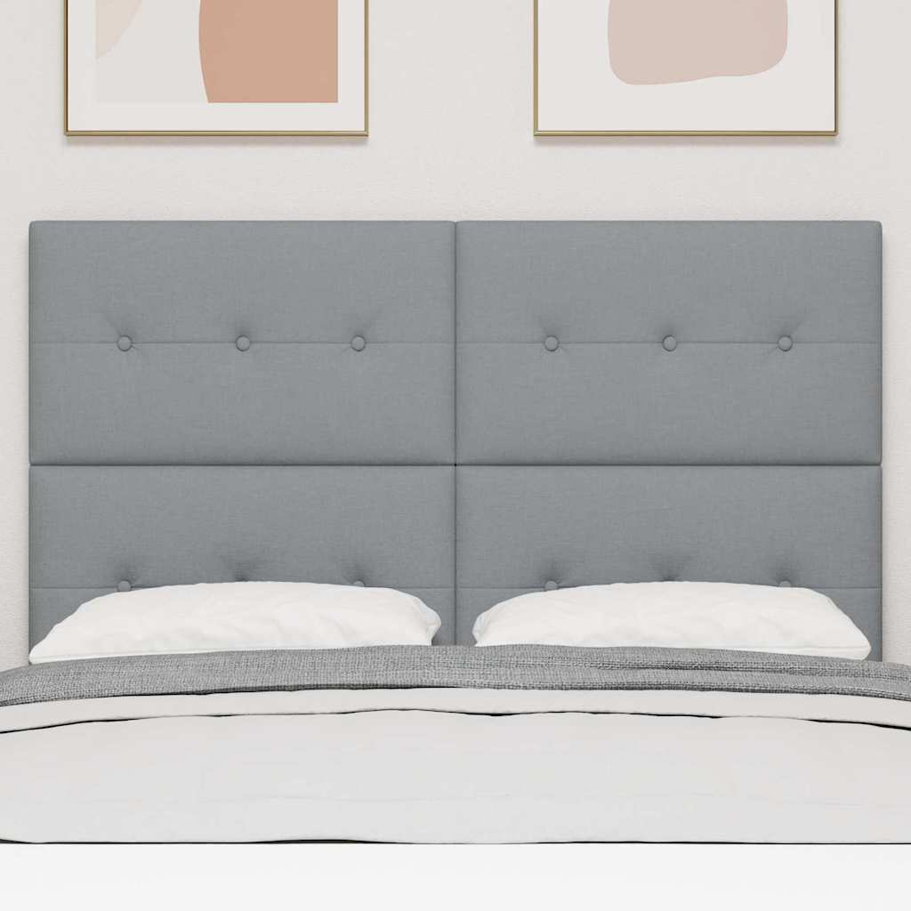 Testiera regolabile in altezza Grigio chiaro 144 cm Tessuto