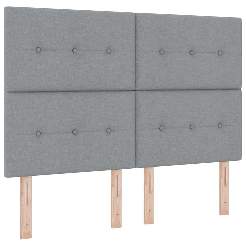 Testiera regolabile in altezza Grigio chiaro 144 cm Tessuto