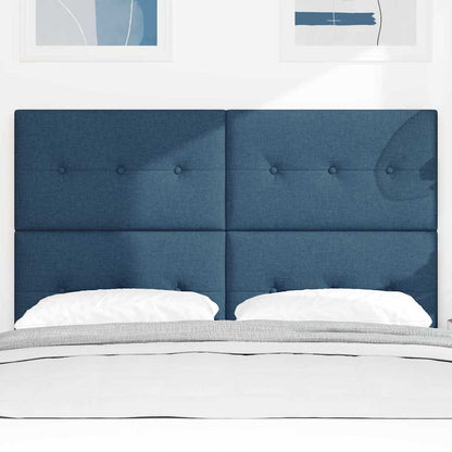 Testiera regolabile in altezza con testiera Blu 144 cm Tessuto