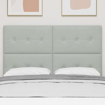 Testiera Grigio chiaro 144 cm Velluto