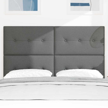 Testiera regolabile in altezza Grigio scuro 160 cm Tessuto