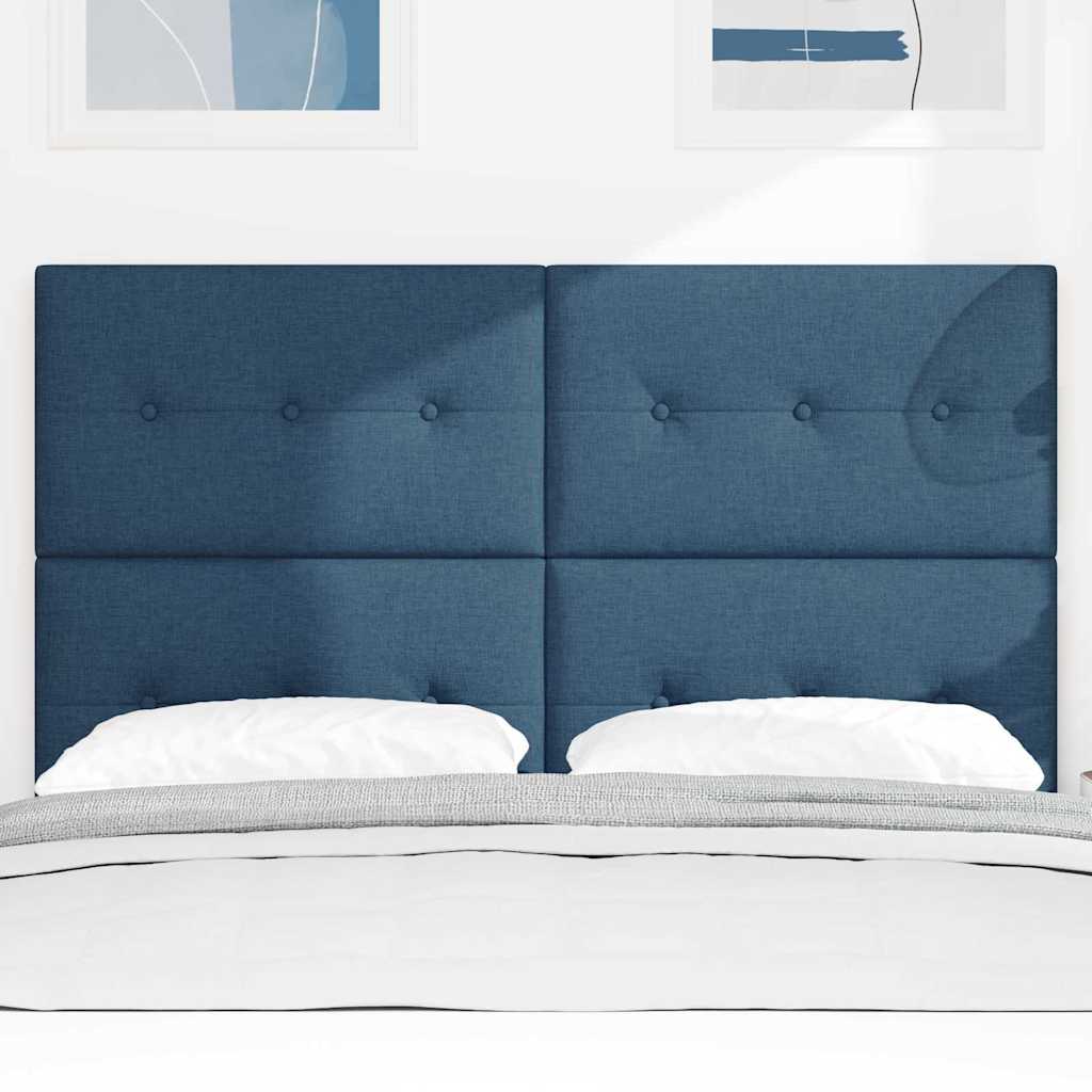 Testiera regolabile in altezza con testiera Blu 160 cm Tessuto