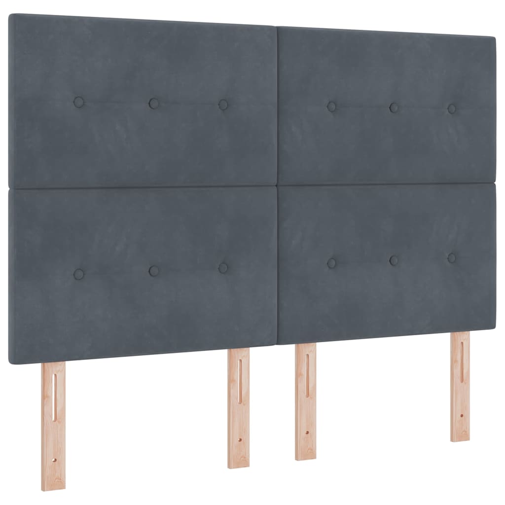 Testiera Grigio scuro 160 cm Velluto