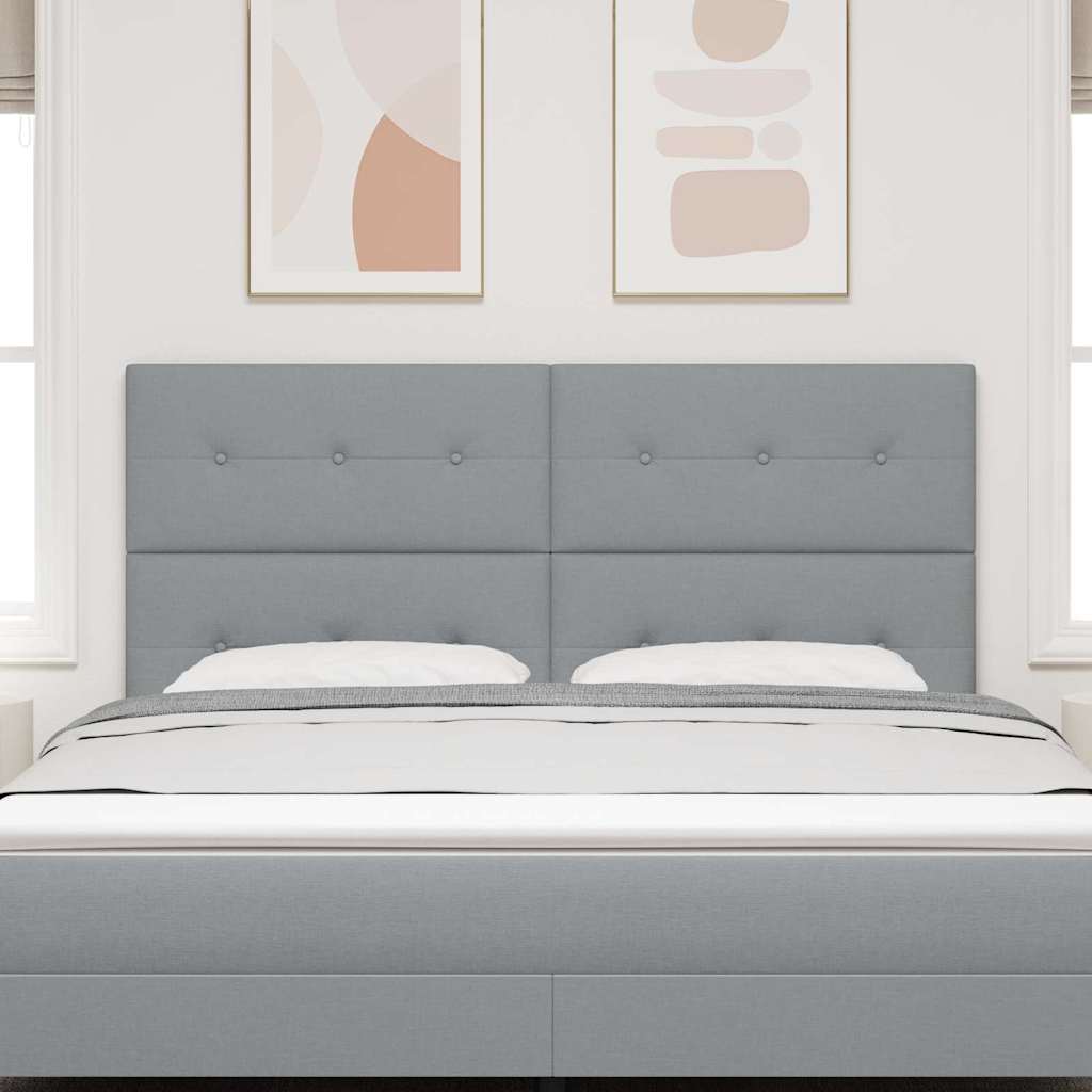 Testiera regolabile in altezza Grigio chiaro 180 cm Tessuto