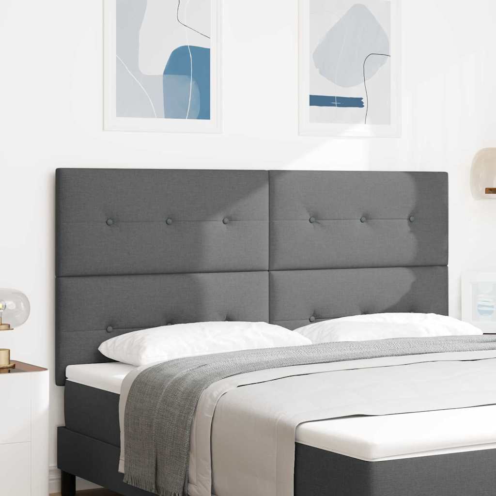 Testiera regolabile in altezza Grigio scuro 180 cm Tessuto