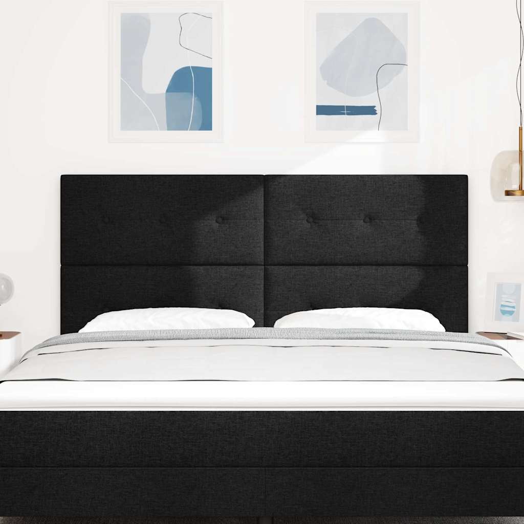 Testiera regolabile in altezza con testiera Nero 180 cm Tessuto