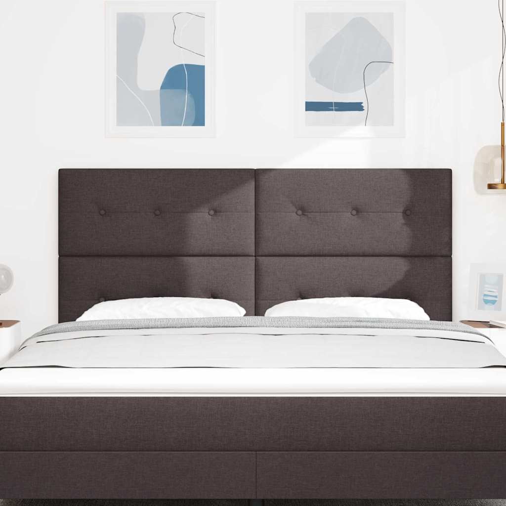 Testiera regolabile in altezza Marrone Scuro 180 cm Tessuto