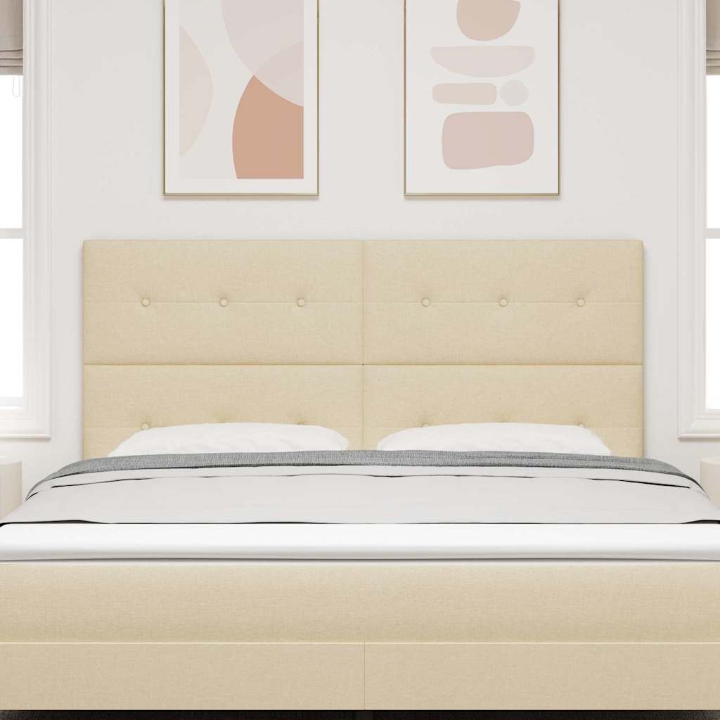 Testiera regolabile in altezza Crema 180 cm Tessuto