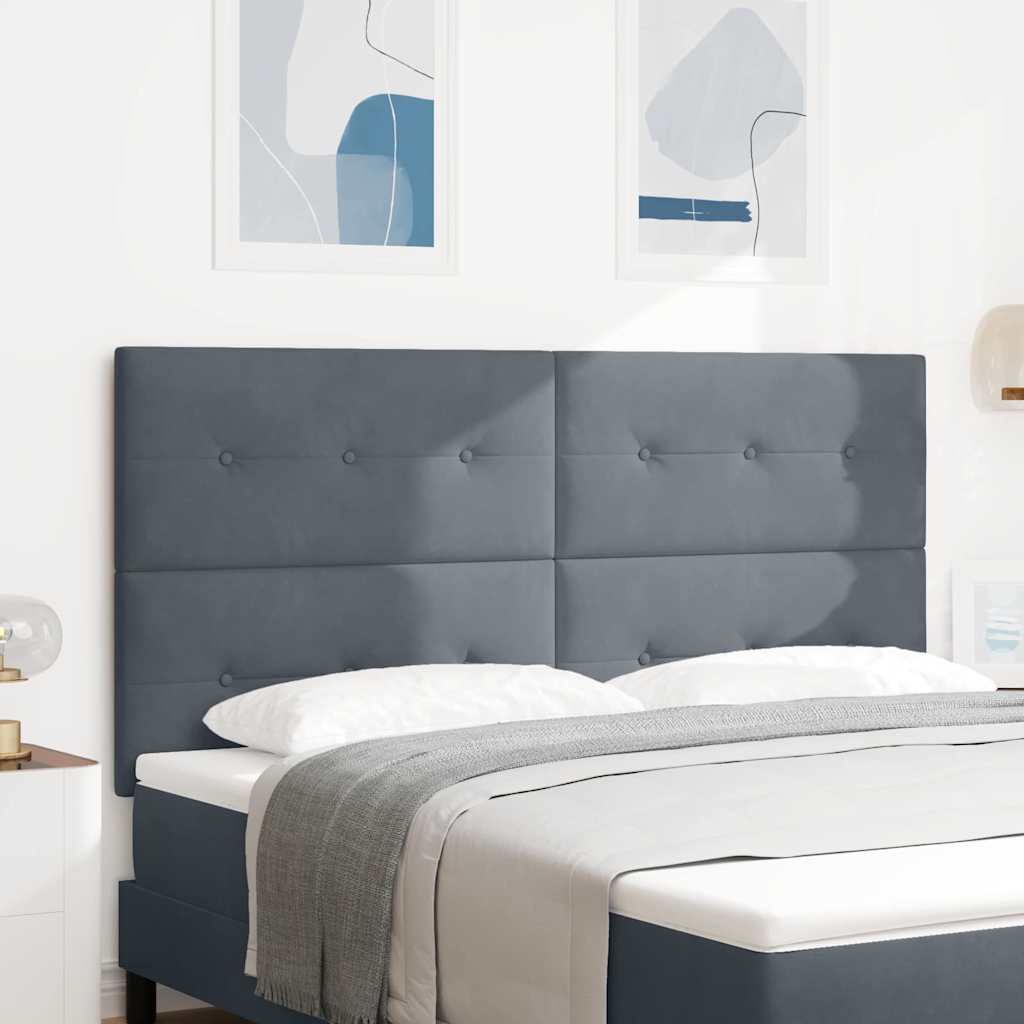 Testiera Grigio scuro 180 cm Velluto