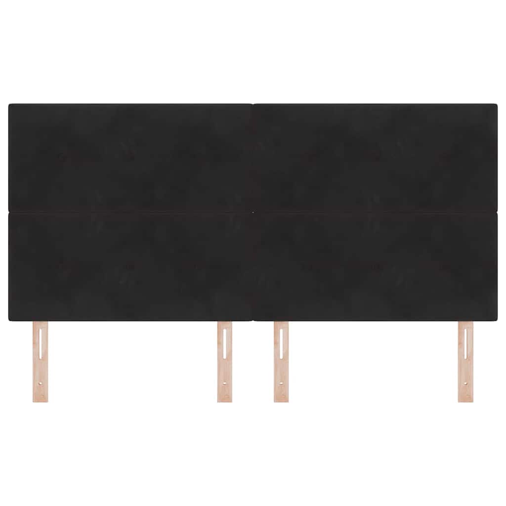 Testiera Nero 180 cm Velluto