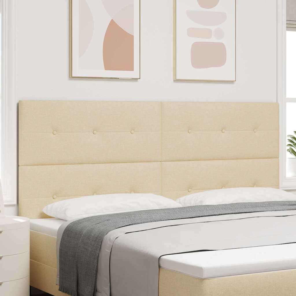 Testiera regolabile in altezza Crema 200 cm Tessuto