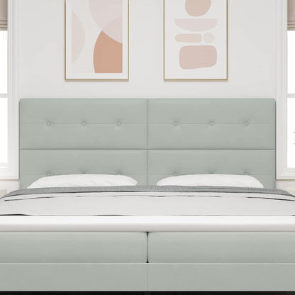 Testiera Grigio chiaro 200 cm Velluto