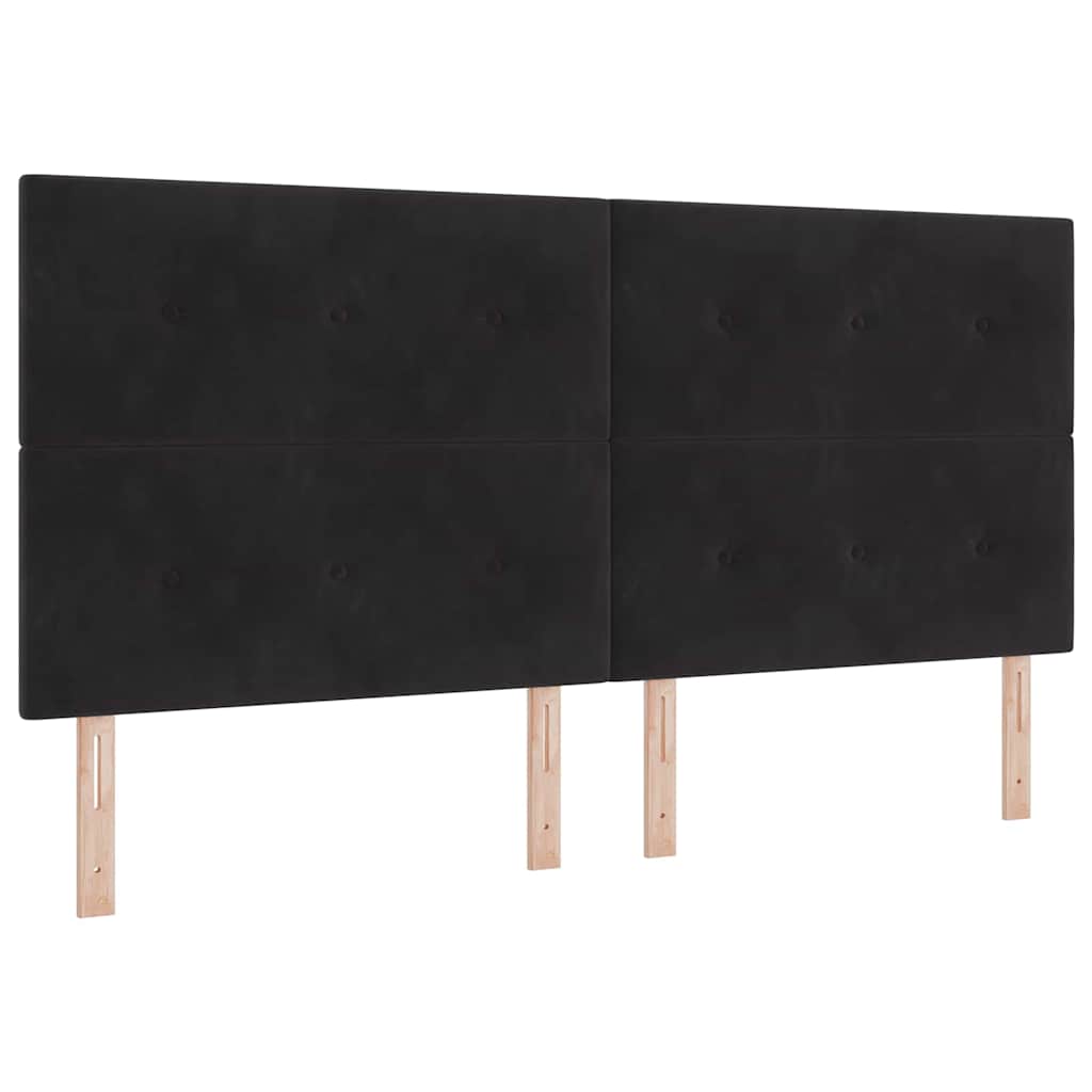 Testiera Nero 200 cm Velluto