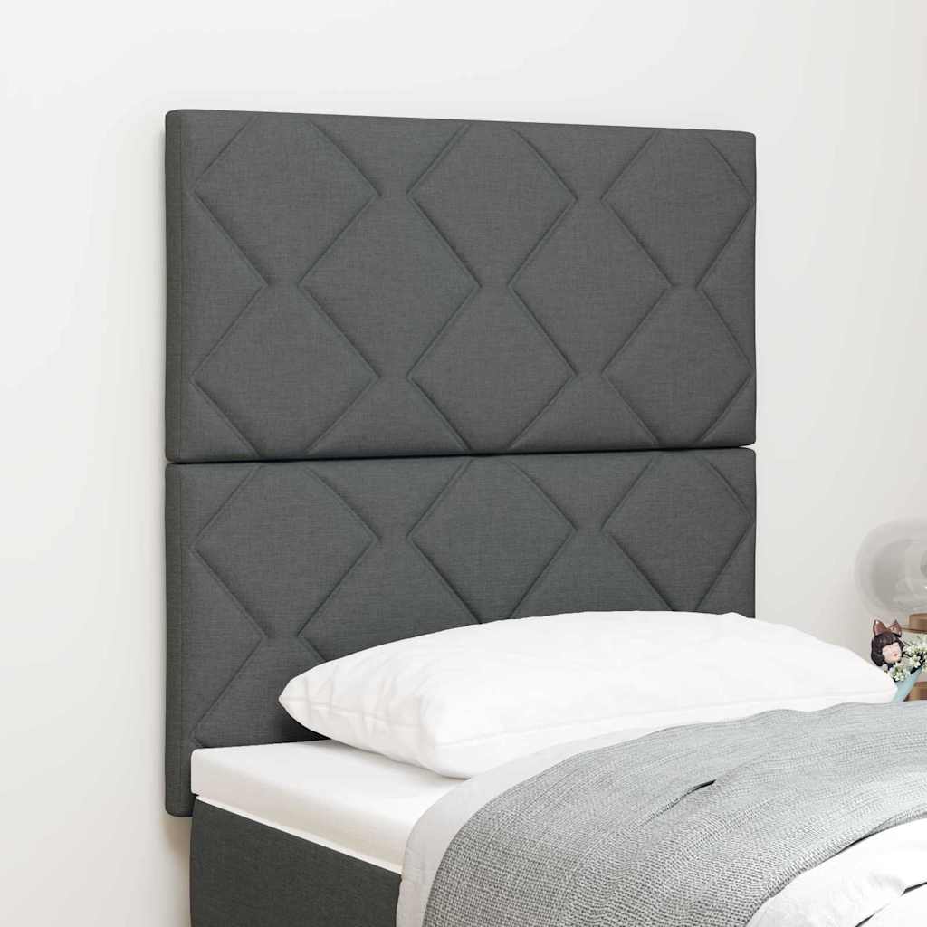 Testiera Grigio scuro 80 cm Tessuto