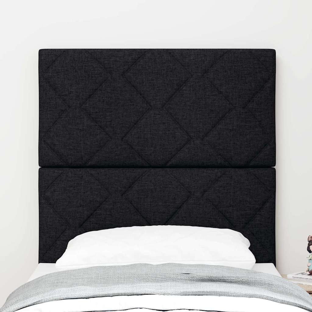 Testiera Nero 80 cm Tessuto