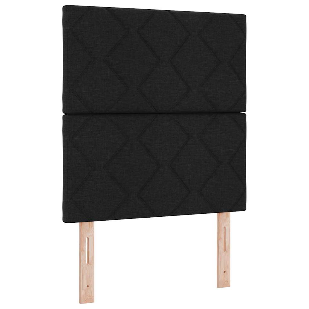 Testiera Nero 80 cm Tessuto