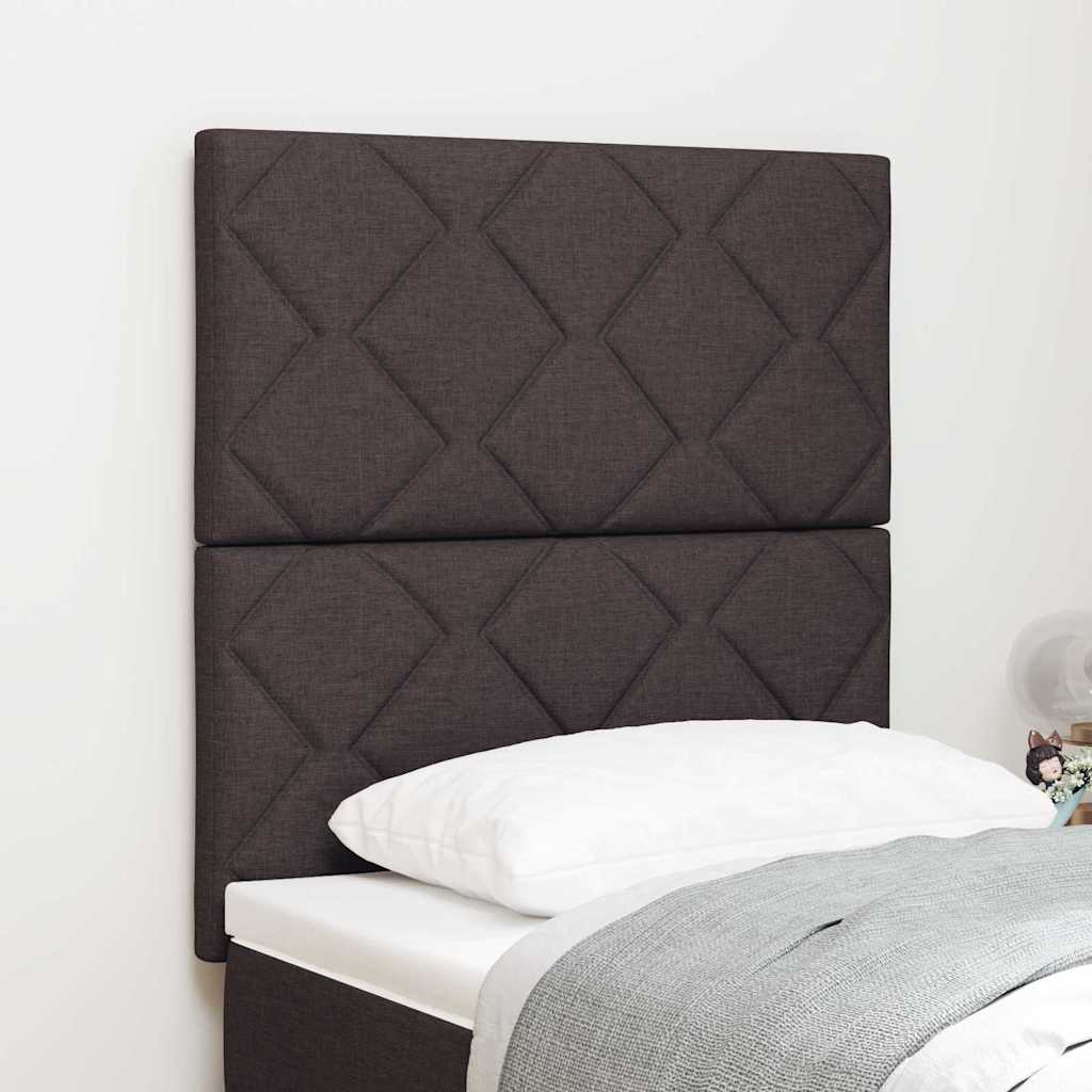 Testiera Marrone Scuro 80 cm Tessuto