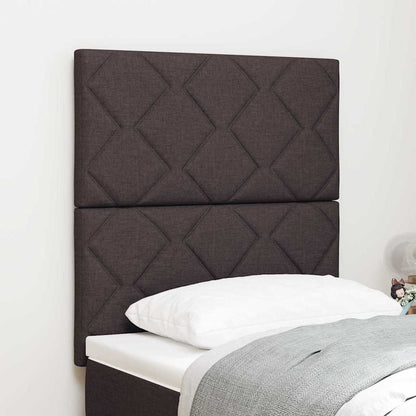 Testiera Marrone Scuro 80 cm Tessuto