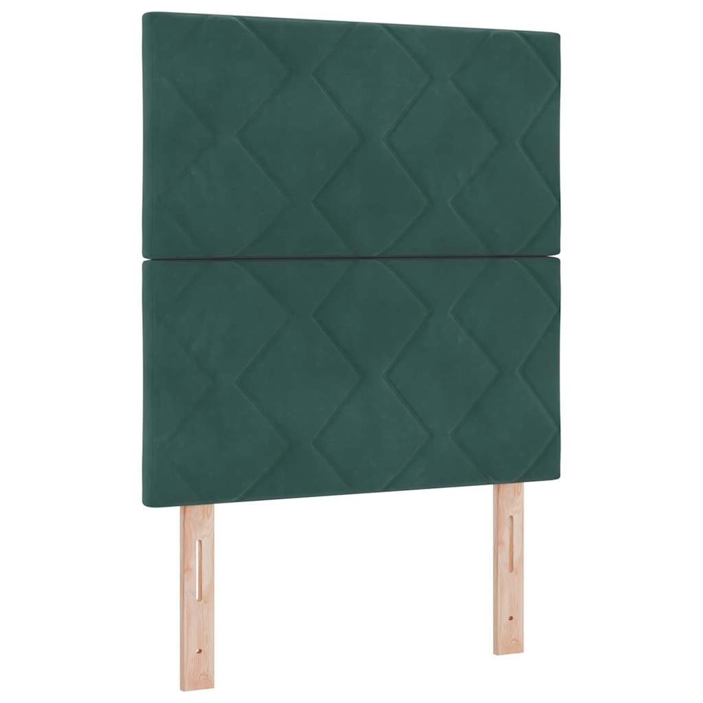 Testiera Verde Scuro 80 cm Velluto