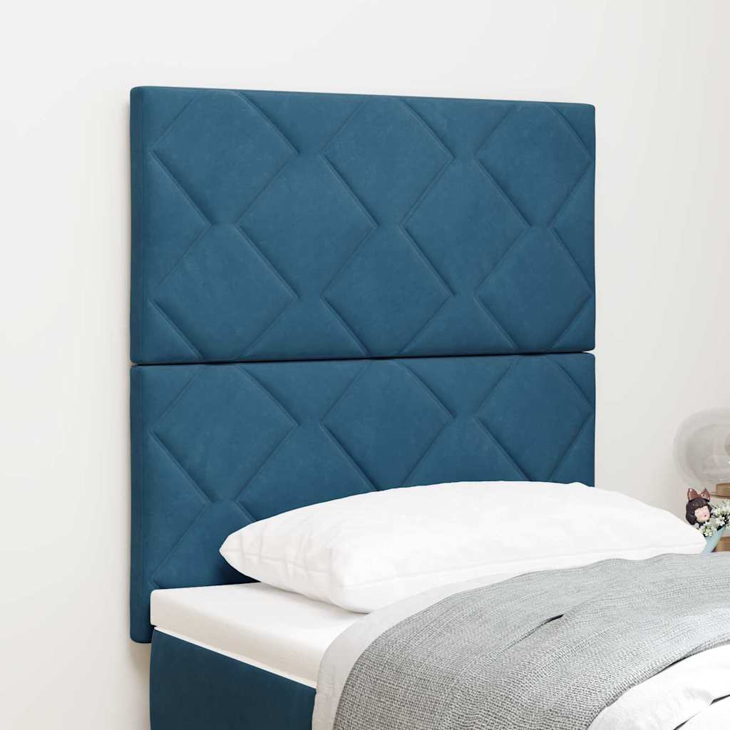 Testiera Blu Scuro 80 cm Velluto