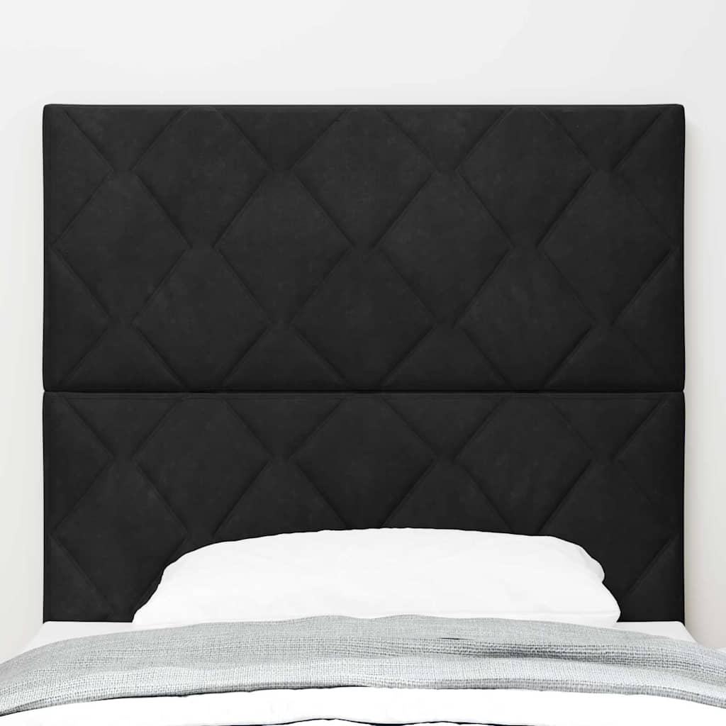 Testiera Nero 90 cm Velluto