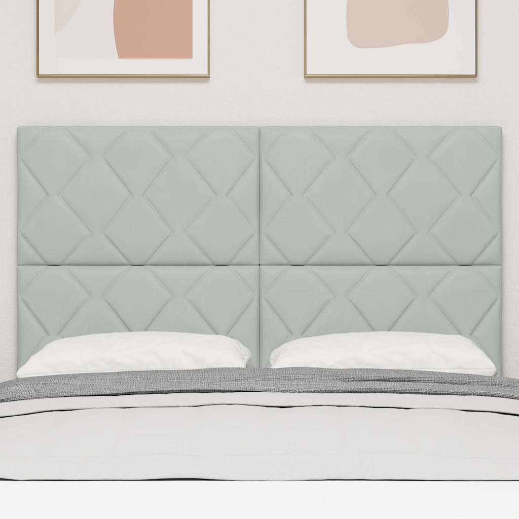 Testiera Grigio chiaro 144 cm Velluto