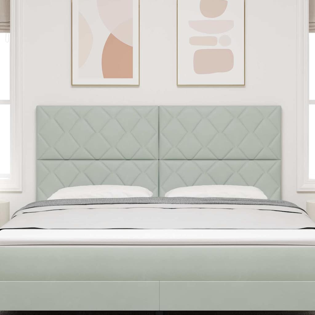 Testiera Grigio chiaro 180 cm Velluto