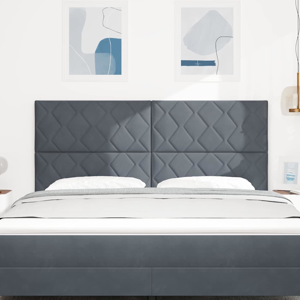 Testiera Grigio scuro 180 cm Velluto