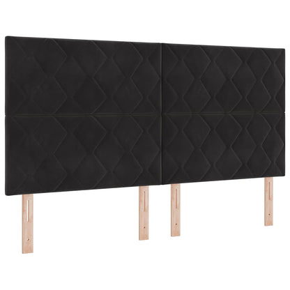 Testiera Nero 180 cm Velluto