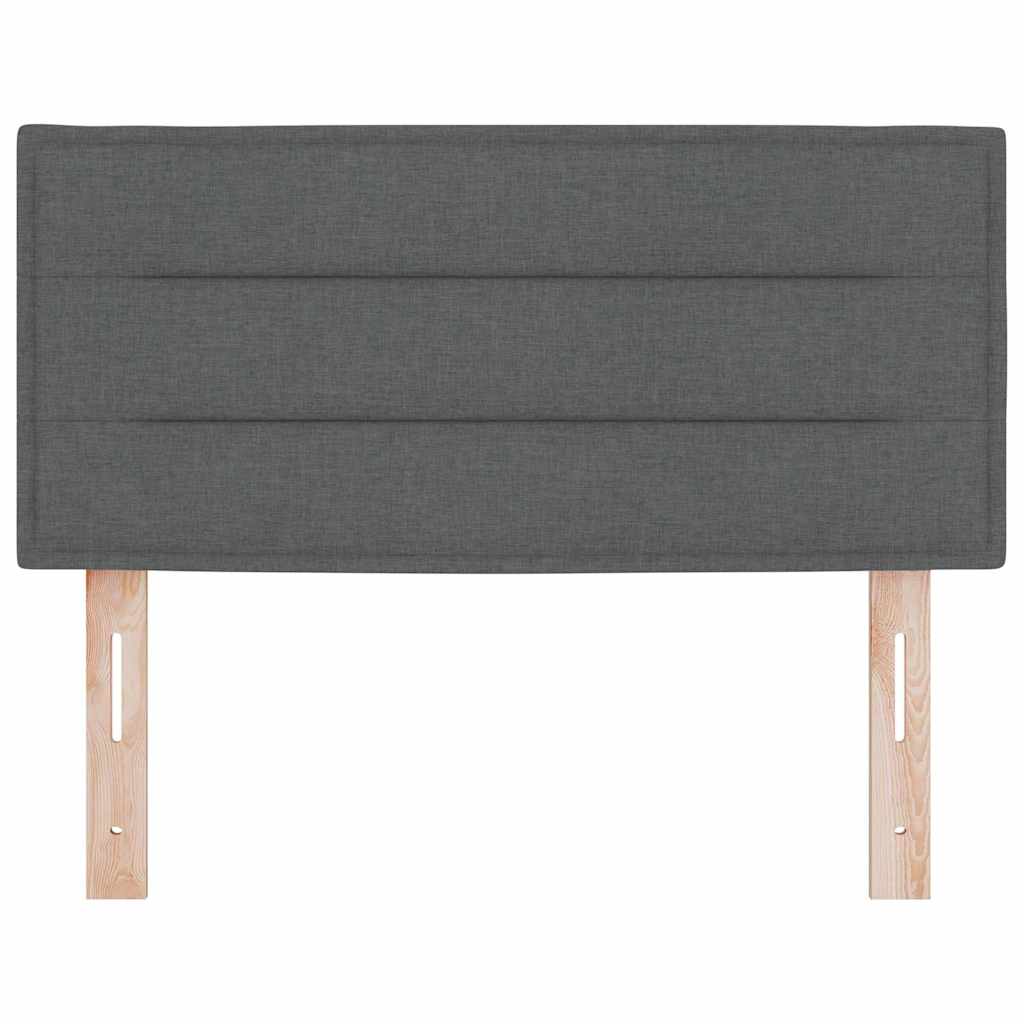 Testiera LED con strisce LED Grigio scuro 80 cm Tessuto