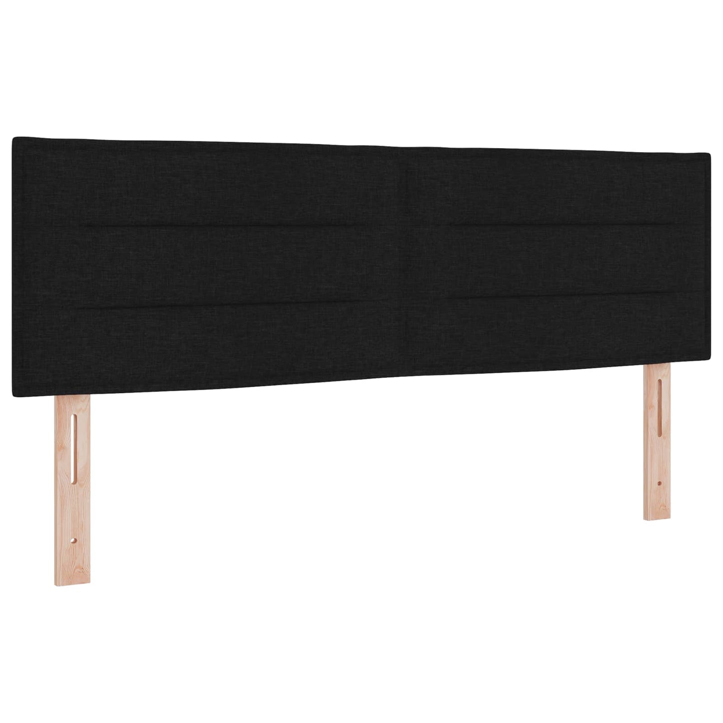 Testiera LED con strisce LED con testiera Nero 160 cm Tessuto