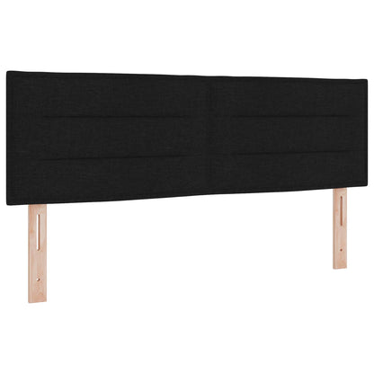 Testiera LED con strisce LED con testiera Nero 160 cm Tessuto