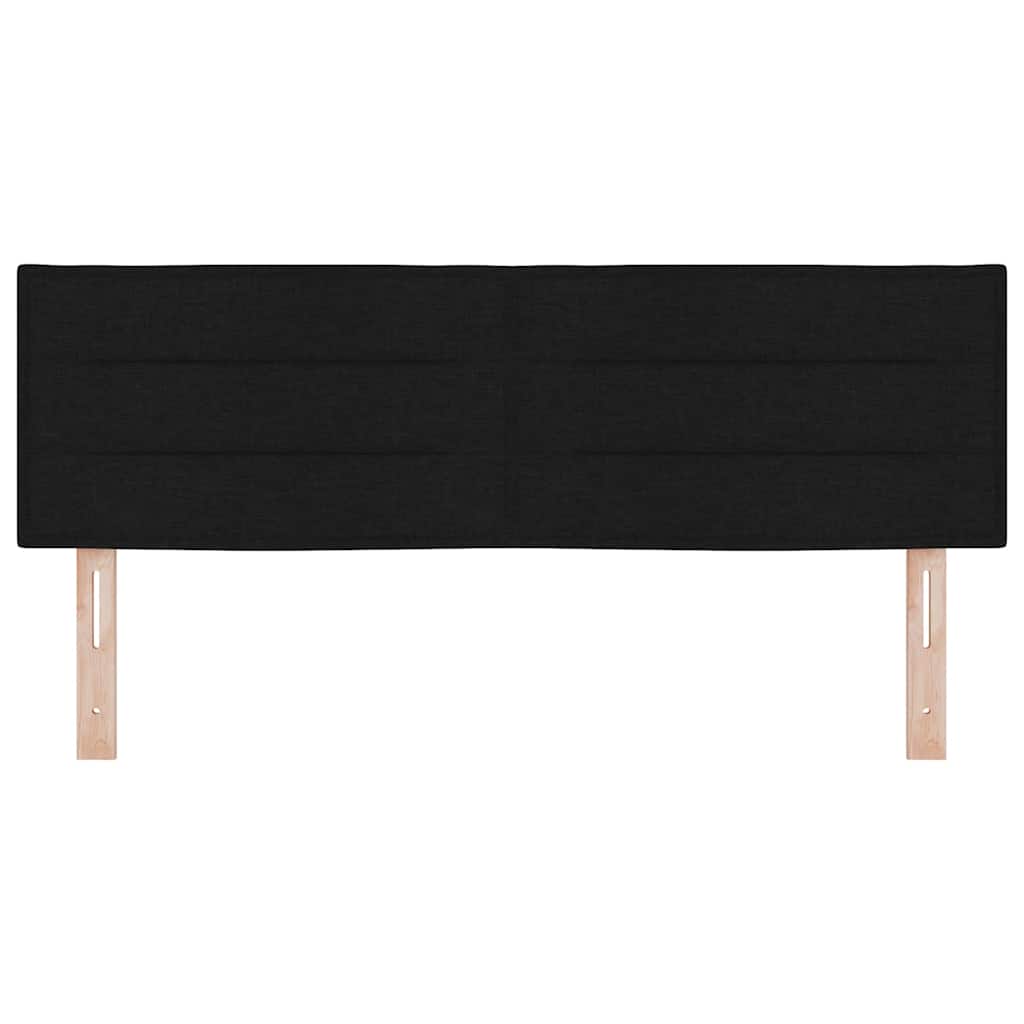 Testiera LED con strisce LED con testiera Nero 160 cm Tessuto