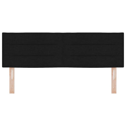 Testiera LED con strisce LED con testiera Nero 160 cm Tessuto