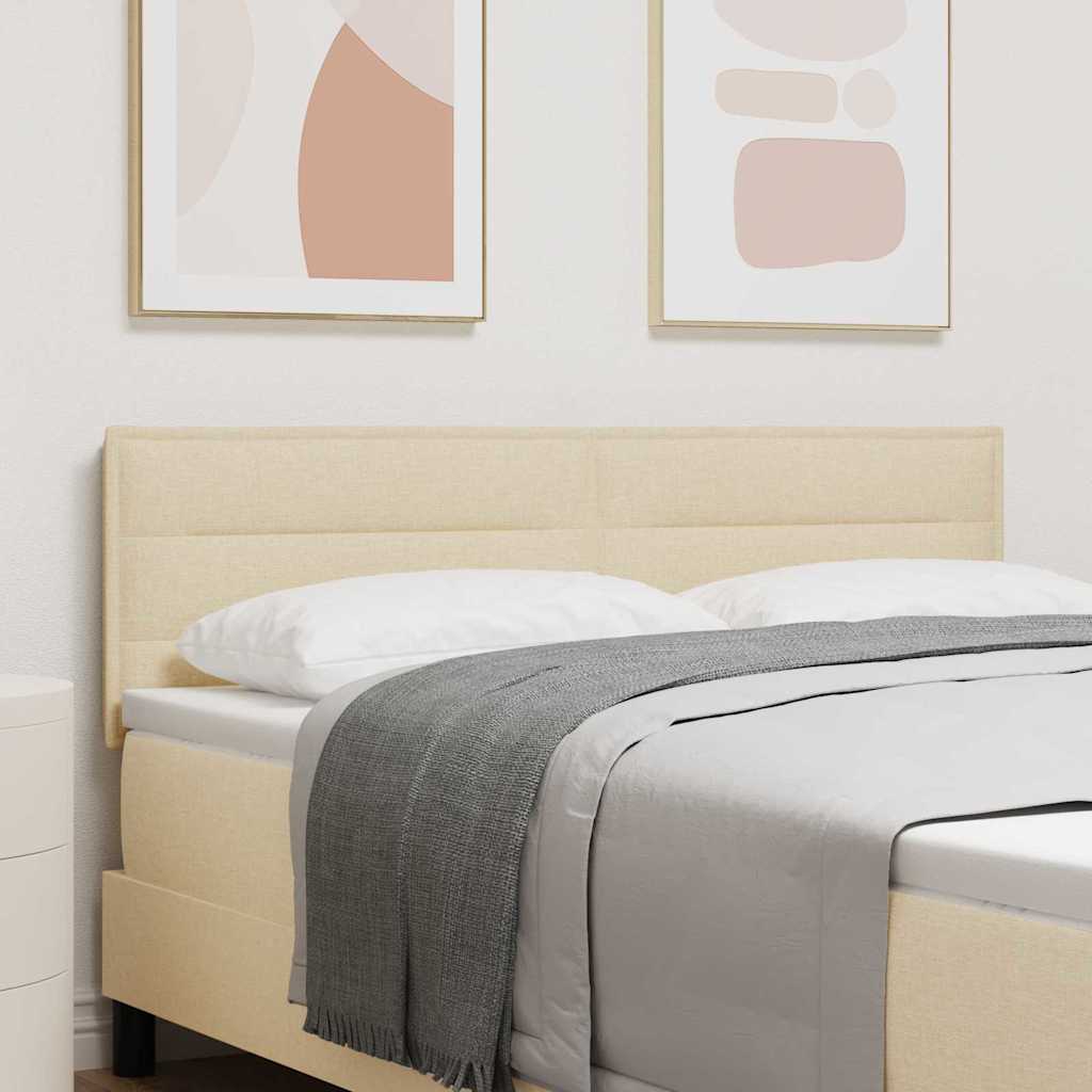 Testiera LED con strisce LED con testiera Crema 160 cm Tessuto