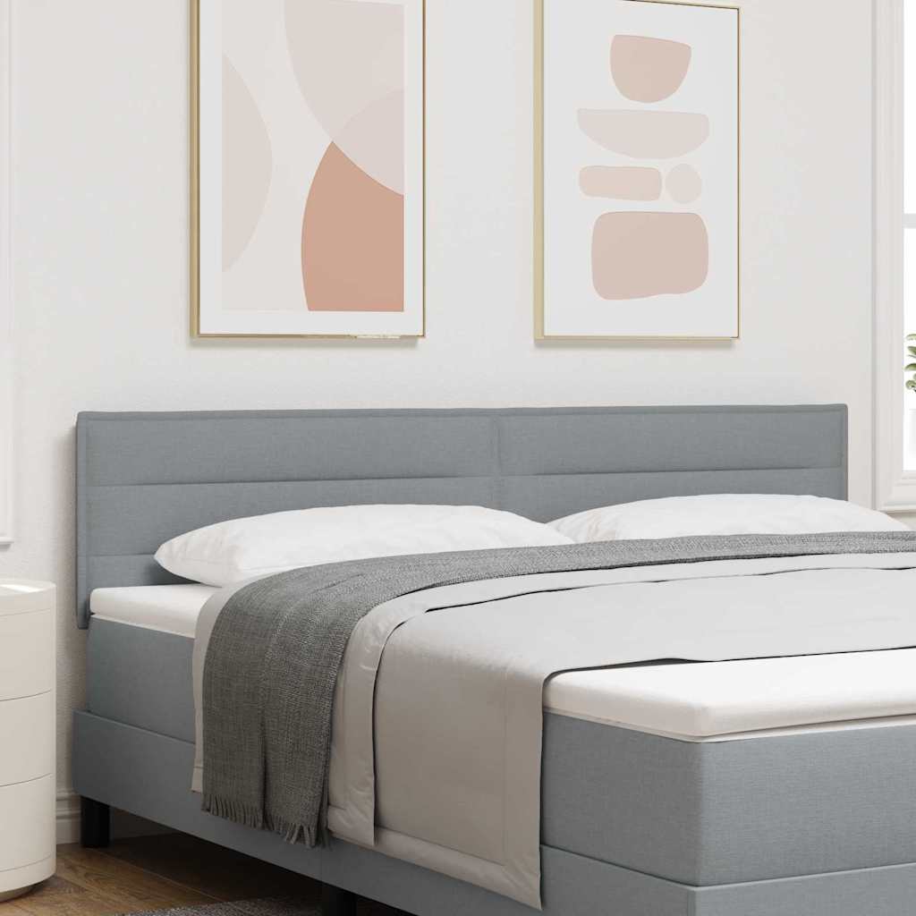 Testiera LED con strisce LED Grigio chiaro 180 cm Tessuto